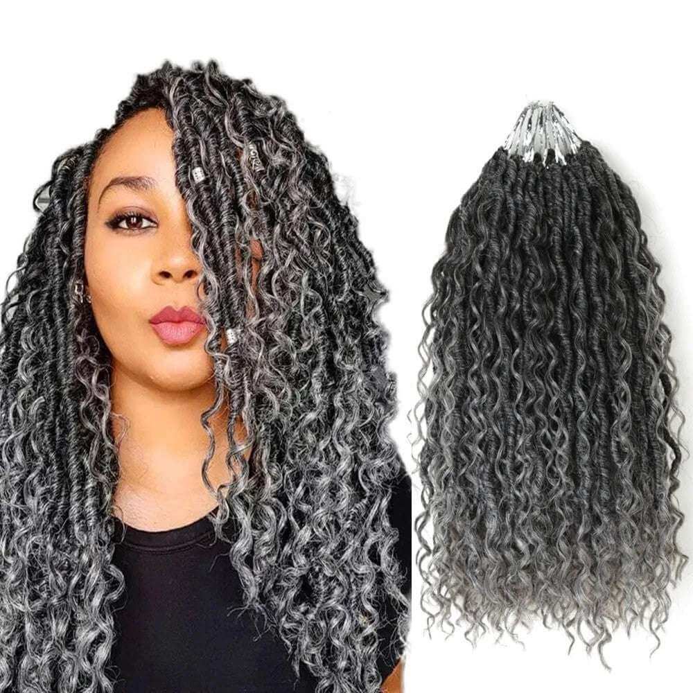 14 inch River Locs Crochet Curly Faux Locs Synthetic Braiding Hair Extensions - 75g - Celegant Beauty