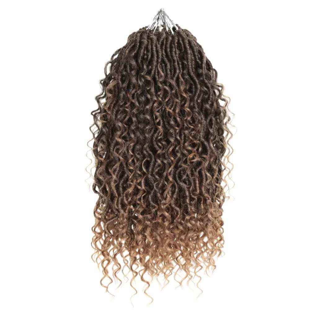 14 inch River Locs Crochet Curly Faux Locs Synthetic Braiding Hair Extensions - 75g