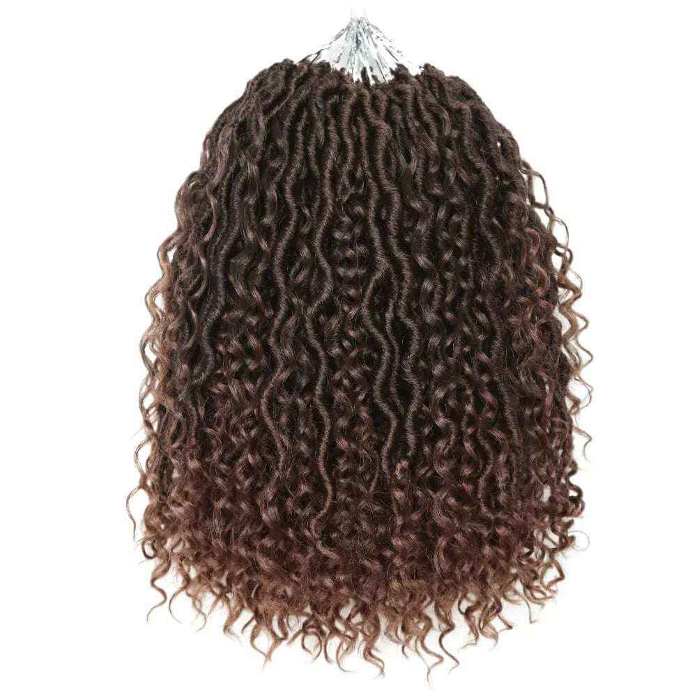 14 inch River Locs Crochet Curly Faux Locs Synthetic Braiding Hair Extensions - 75g