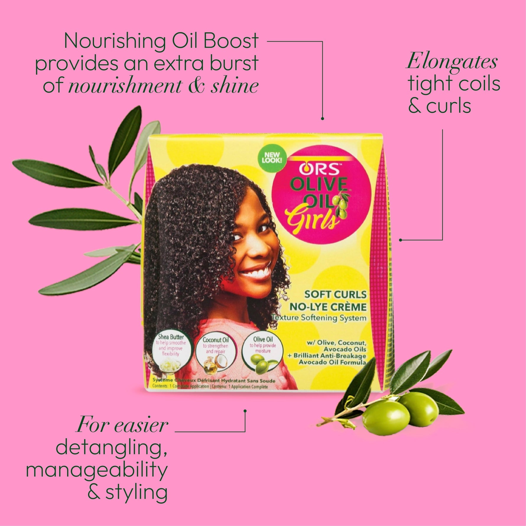 ORS Olive Oil Girls Texture Softening System Kit