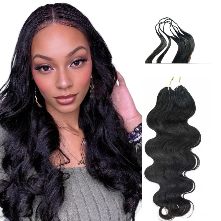 Miracle Knots 100% Human Hair Feathered Crochet Boho Hair Extension