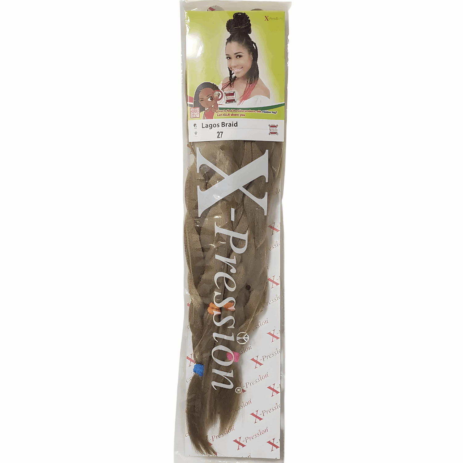 X-Pression Lagos Braid Pre Stretched Braiding Hair Extension 42" & 46" - 170g in color 27