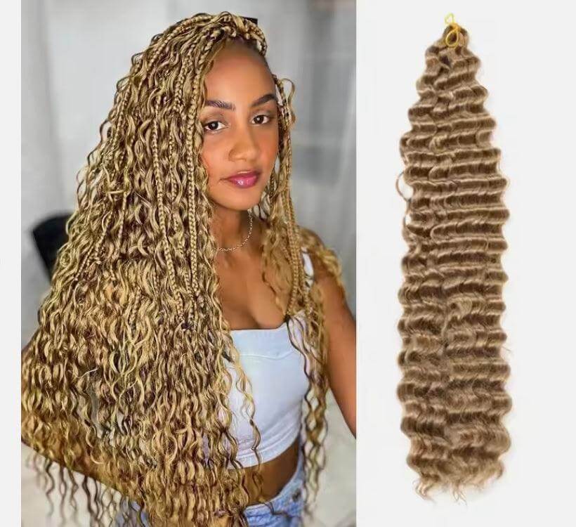 22 inch Natural Synthetic Deep Twist for Goddess box braids 22inches - 90g - Celegant Beauty
