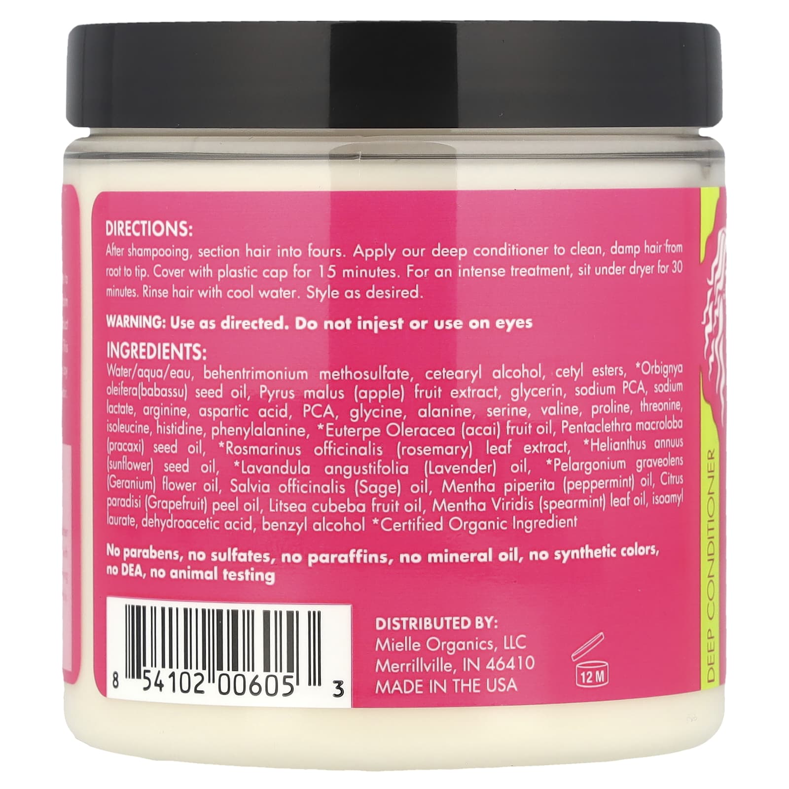 MIELLE Babassu & Mint Deep Conditioner (8oz)