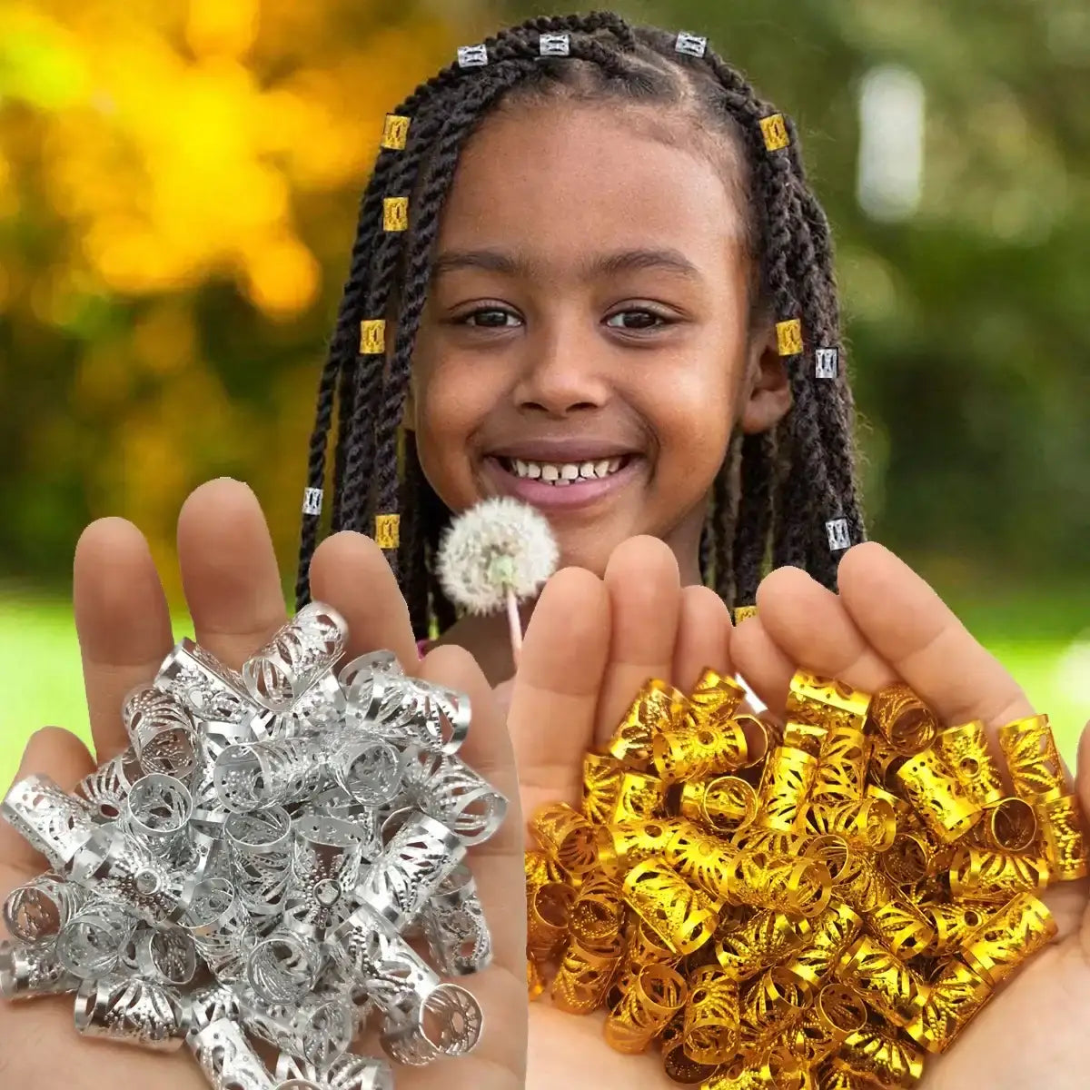 40 Pcs Dreadlocks DIY Hair Accessories For Decoration Ring Cuffs Clips - Celegant Beauty