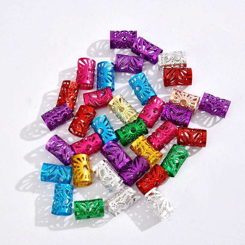 40 Pcs Dreadlocks DIY Hair Accessories For Decoration Ring Cuffs Clips - Celegant Beauty