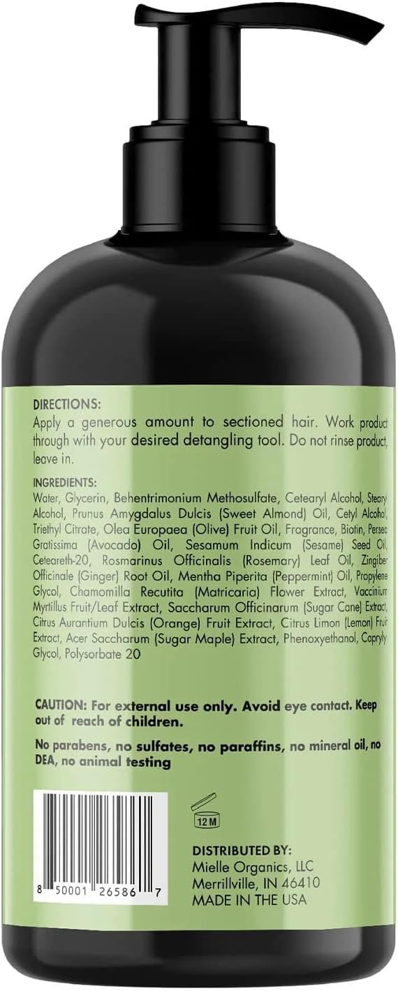 MIELLE Rosemary Mint Strengthening Leave In Conditioner (12oz)