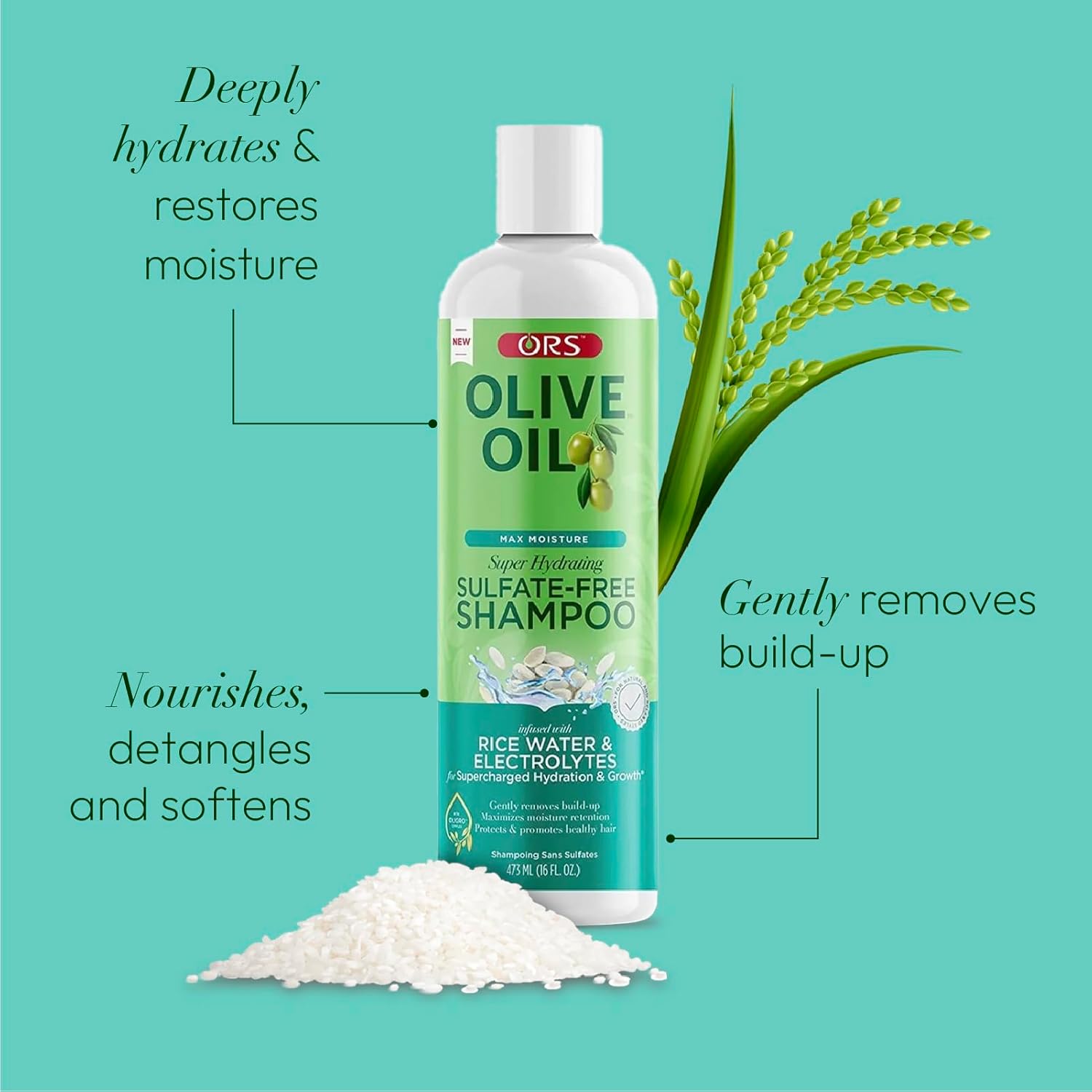 ORS Max Moisture Sulfate Free Shampoo (16oz)