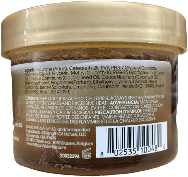AFRICAN PRIDE Black Castor Miracle Braid Loc & Twist Gel (8oz)