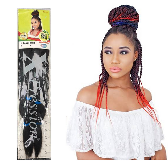X-Pression Lagos Braid Pre Stretched Braiding Hair Extension 42" & 46" - 170g