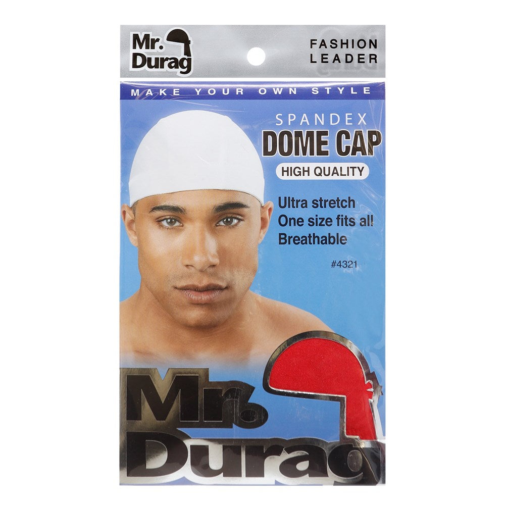 Annie Mr. Durag spandex dome cap in black, alternate view