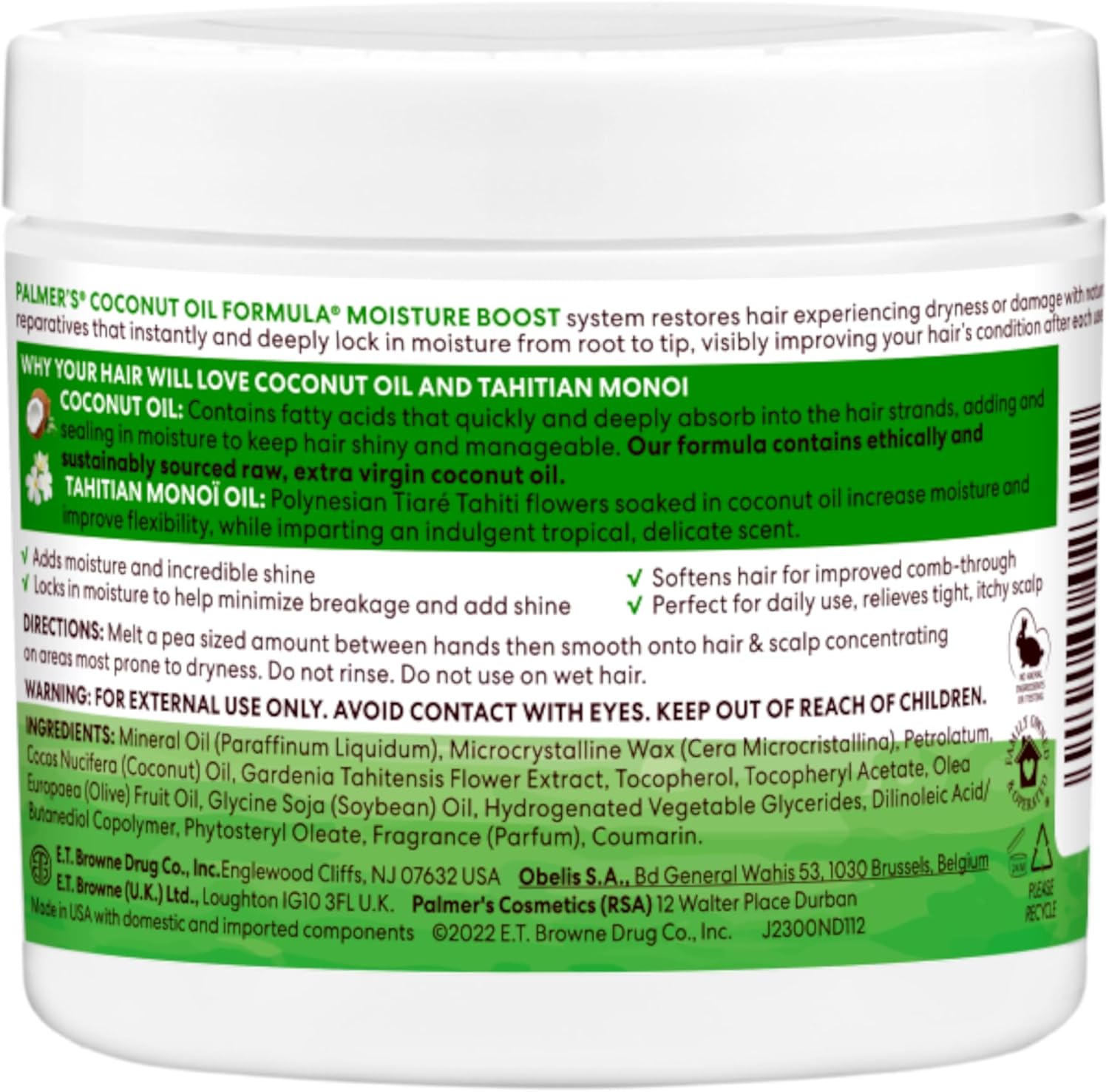 PALMER'S Coconut Oil Moisture Gro Hairdress (5.25oz)