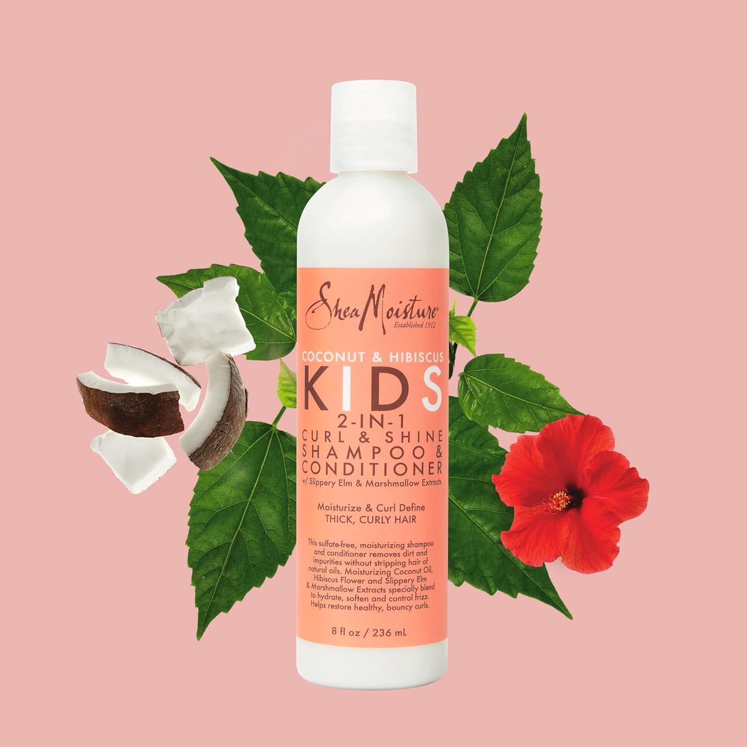 SHEA MOISTURE Kids Coconut & Hibiscus 2-In-1 Curl & Shine Shampoo & Conditioner (8oz)