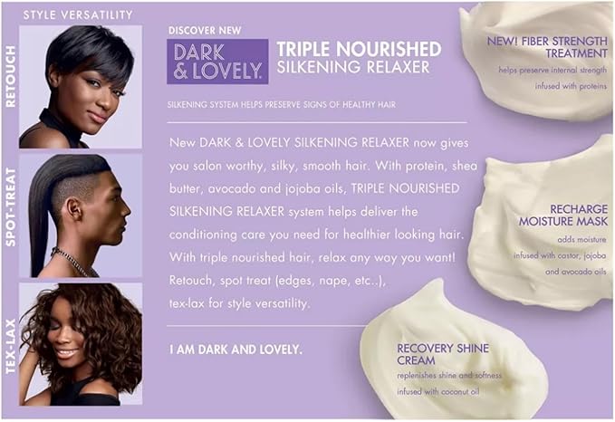 DARK AND LOVELY Triple Nourished Silkening Relaxer Kit