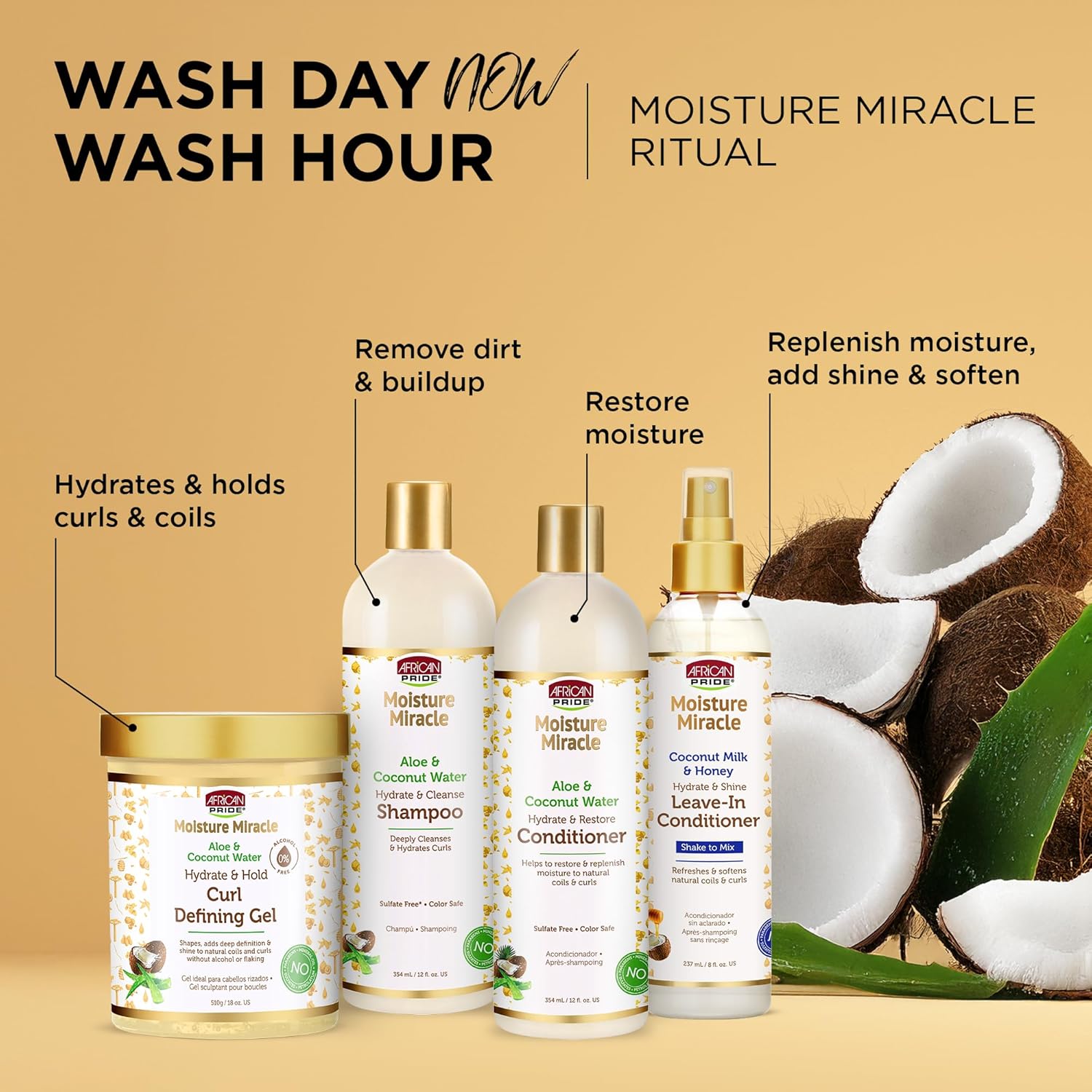 AFRICAN PRIDE Moisture Miracle Curl Defining Gel (18oz)