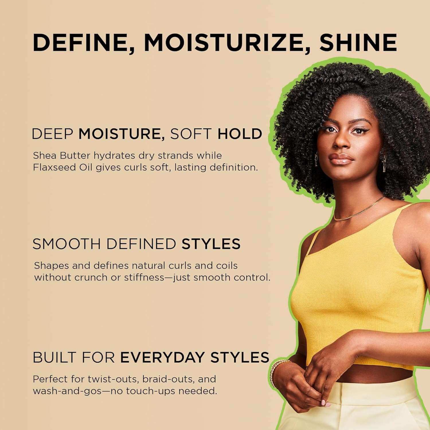 AFRICAN PRIDE Moisture Miracle Shea Butter & Flaxseed Oil Curling Cream (12oz)