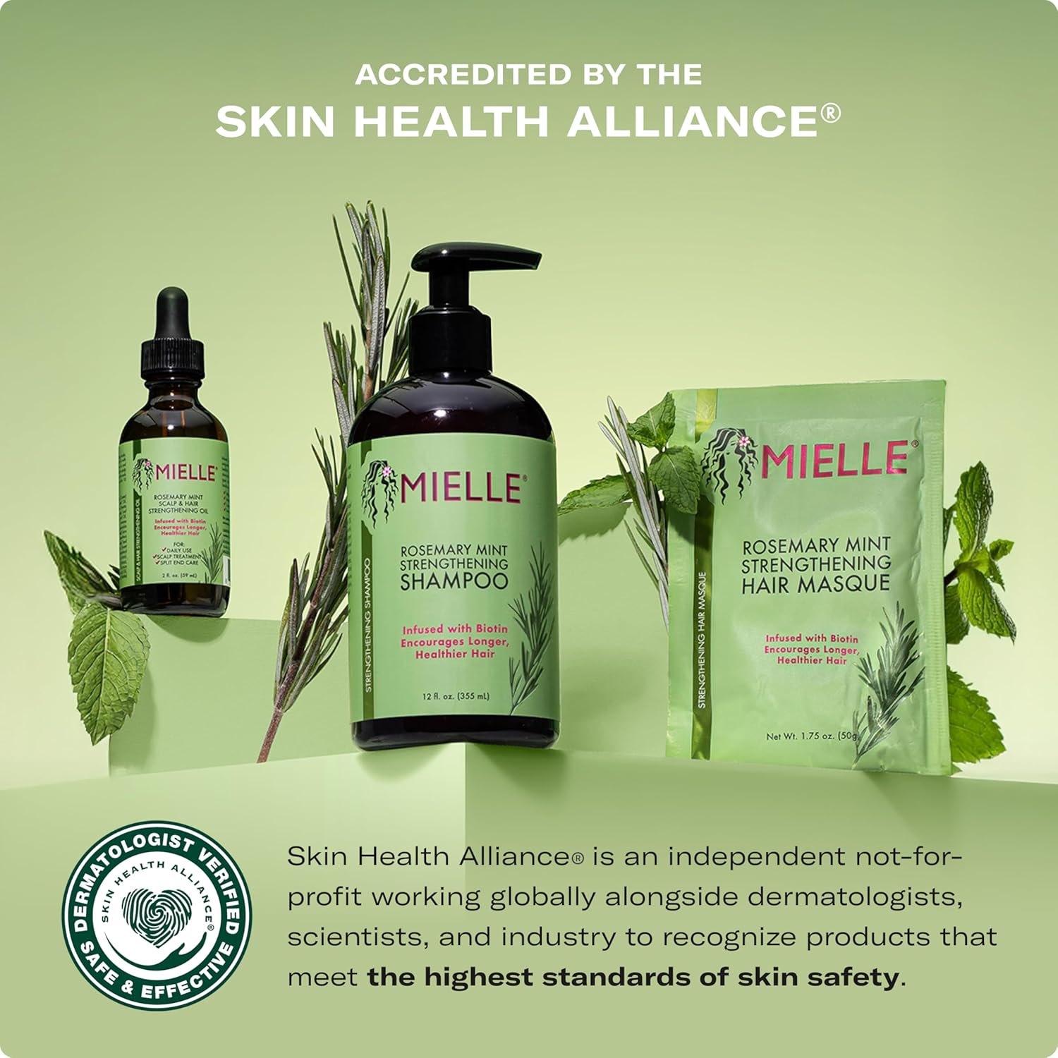MIELLE Rosemary Mint Strengthening Shampoo (12oz)