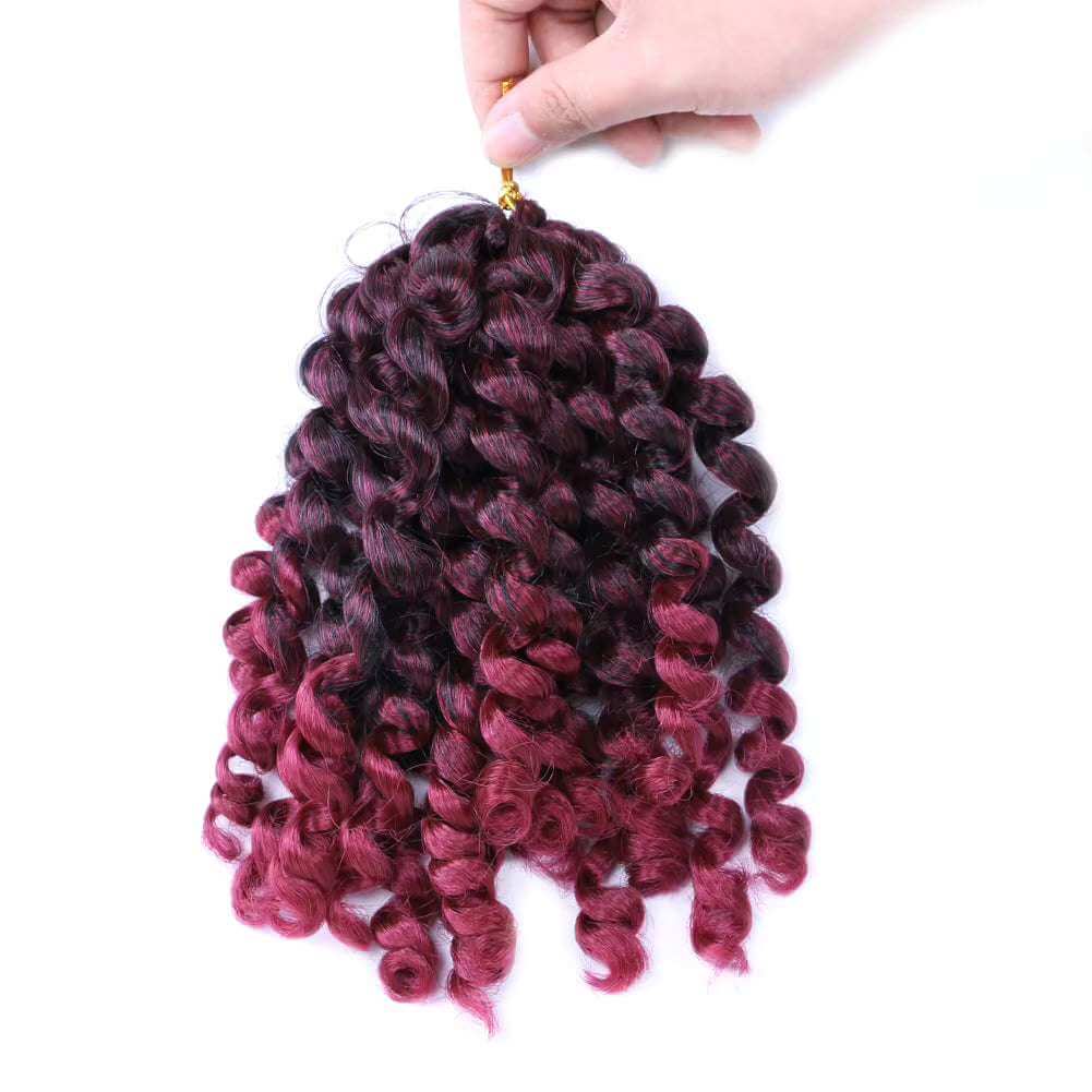 8 Packs 8 Inch Synthetic Jumpy Wand Curl Crochet Braids - 85g - Celegant Beauty