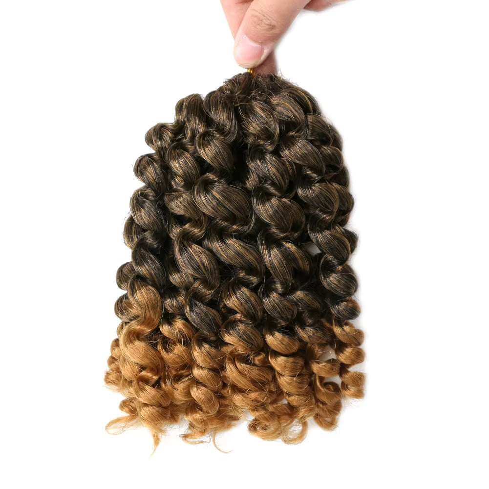 8 Packs 8 Inch Synthetic Jumpy Wand Curl Crochet Braids - 85g - Celegant Beauty