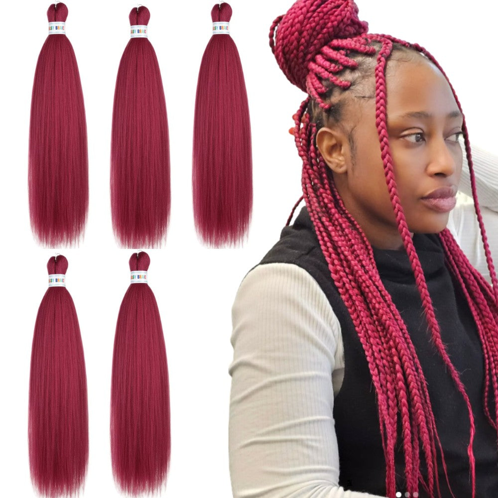 (5 Packs ) 26 Inches Long Easy Braid Synthetic Hair Extensions 3.2 oz (90g)
