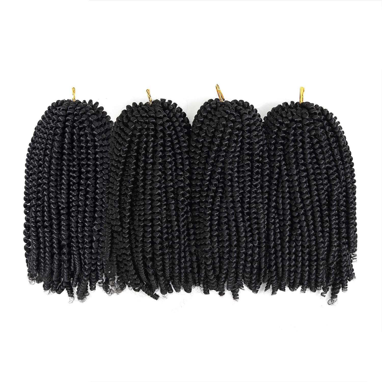 10" Afro EZ Twist springy Hair Extensions - 130g in black suitable for natural hairstyles and texture blending.