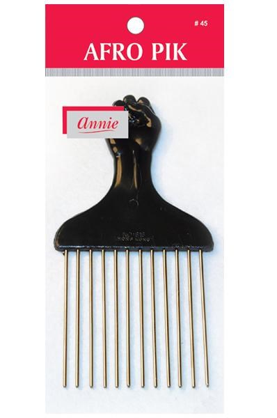 ANNIE Metal Afro Pik for textured hair, designed to lift, shape, and add volume to natural hair.