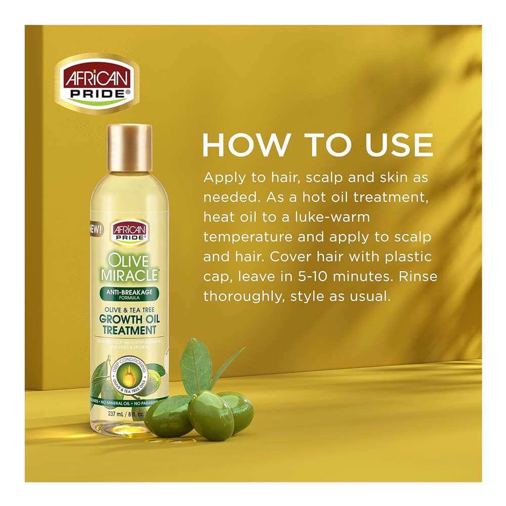 AFRICAN PRIDE Olive Miracle Growth Oil (8oz)