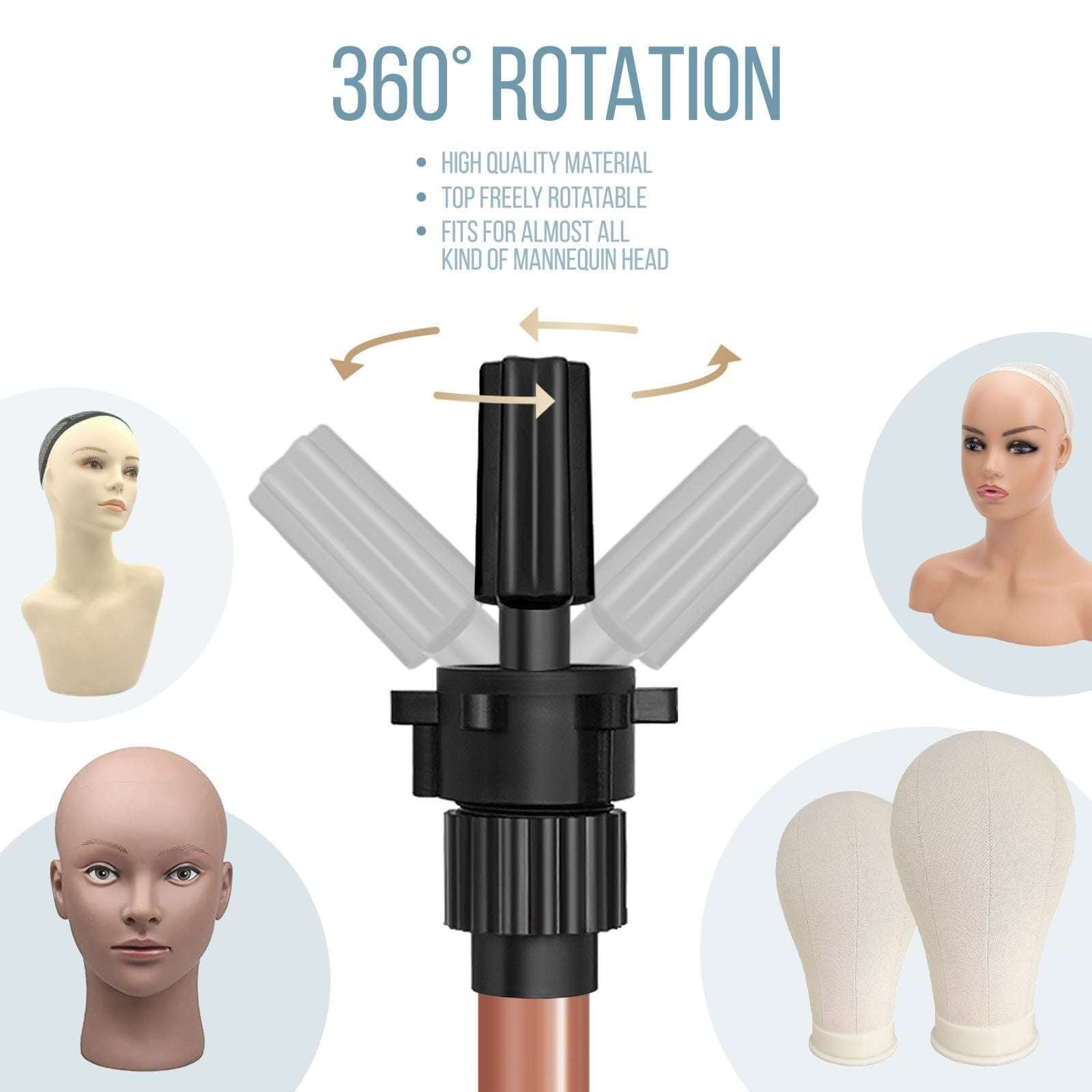 Adjustable Metal Mannequin Head Wig tripod Stand - Celegant Beauty