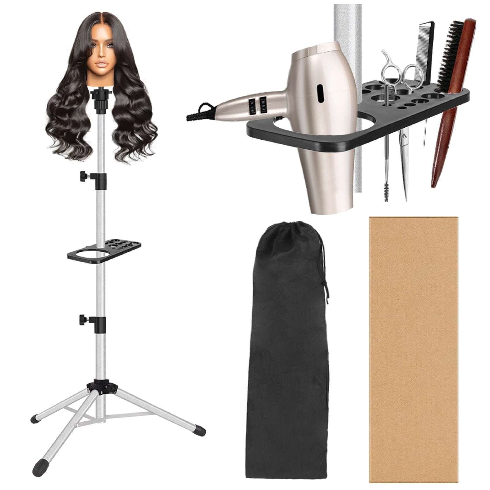 Adjustable Metal Mannequin Head Wig tripod Stand - Celegant Beauty