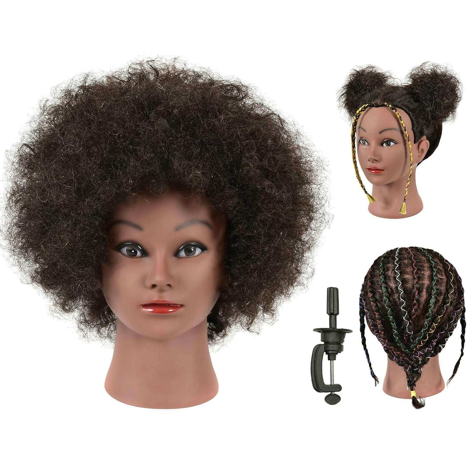 Afro Mannequin Head Practice Training Head for braiding practice - Celegant Beauty
