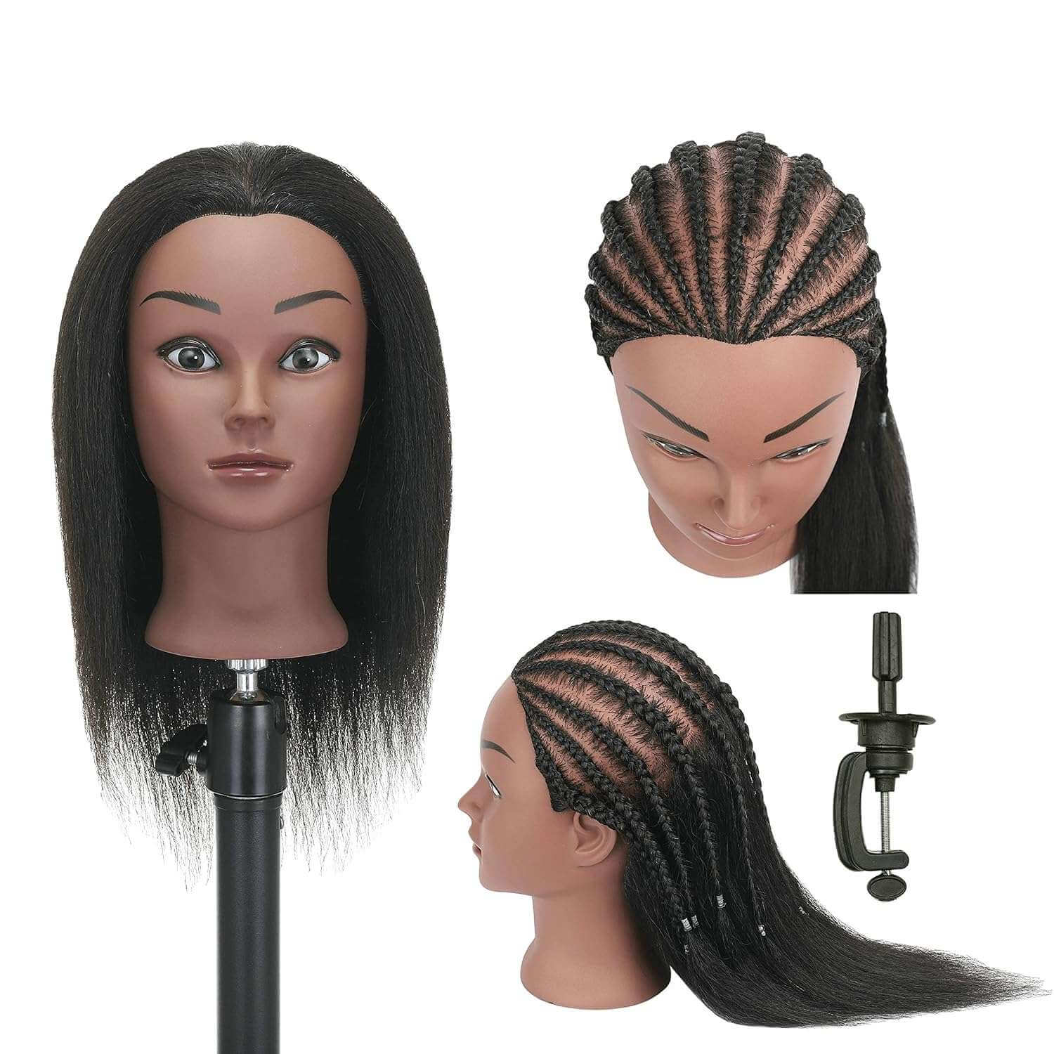 Afro Mannequin Head Practice Training Head for braiding practice - Celegant Beauty