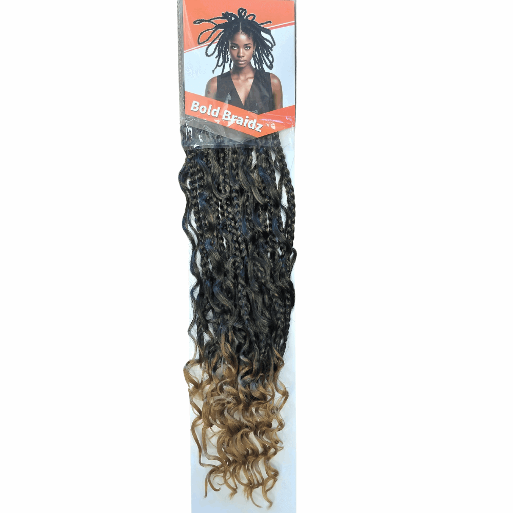 20" Goddess Bold Braidz Box Braids Crochet Hair Curly End Bohemian Braids Synthetic Braiding Hair Extensions