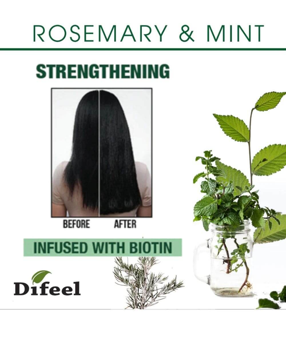  SUNFLOWER Difeel Rosemary Mint Strengthening Hair Mask (12oz) - Celegant