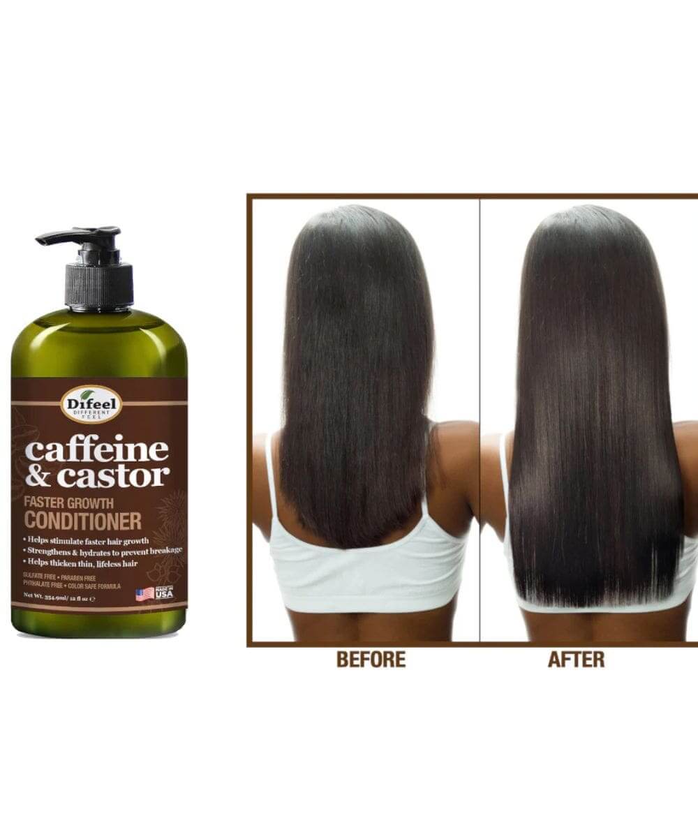 Difeel Caffeine & Castor Faster Growth Conditioner (12oz)