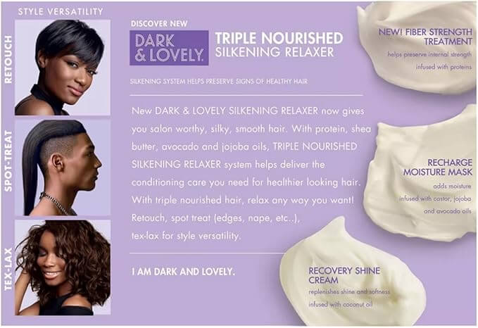 DARK AND LOVELY Triple Nourished Silkening Relaxer Kit - Celegant Beauty