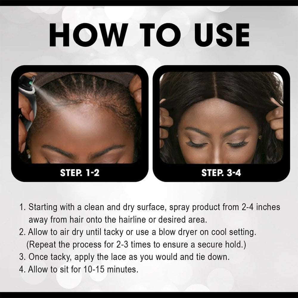 How to use EBIN Wonder Lace Bond Adhesive Spray [Supreme]: Step-by-step application instructions.