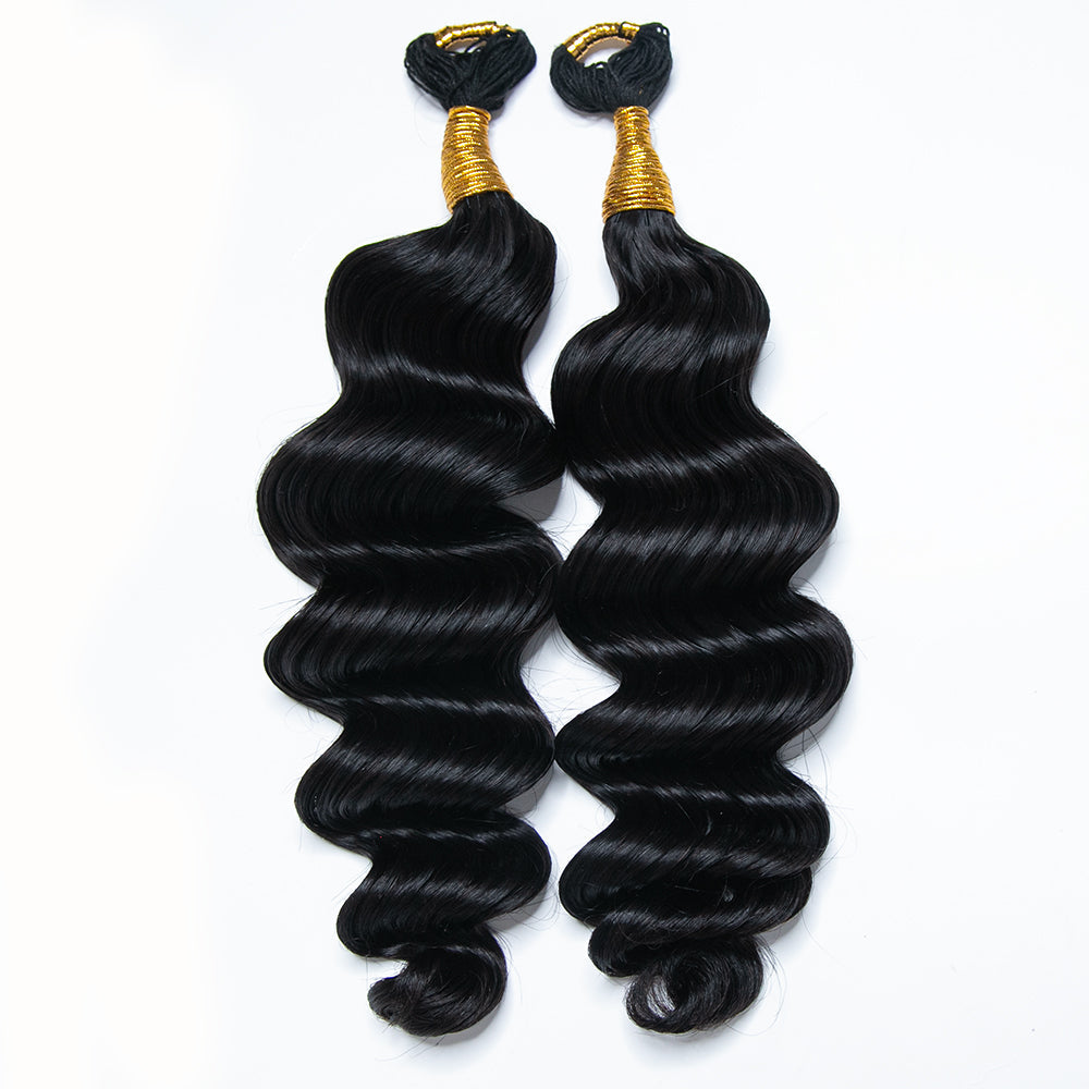 Miracle Knots 100% Human Hair Feathered Crochet Boho Hair Extension