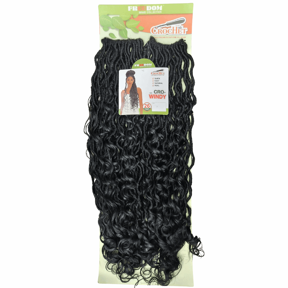 Freedom 2X Cro-Windy Crochet Braid - Color 1 - Celegant Beauty