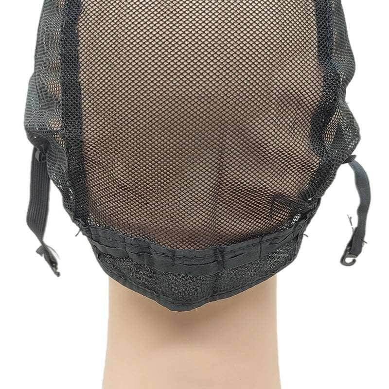Full Net Weaving Wig Cap for Making Wig with Adjustable Strap - Black - Celegant Beauty
