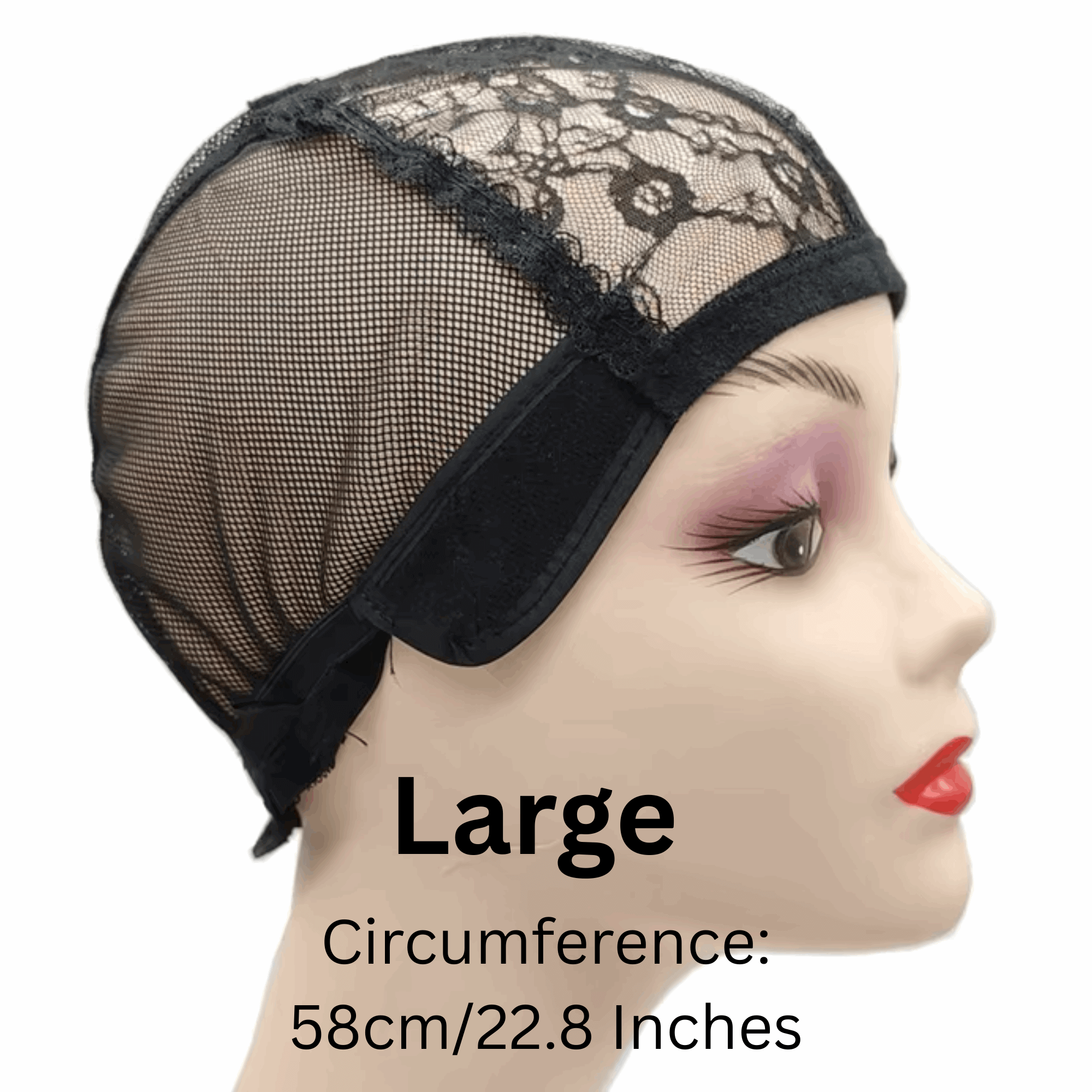 Full Net Weaving Wig Cap for Making Wig with Adjustable Strap - Black - Celegant Beauty