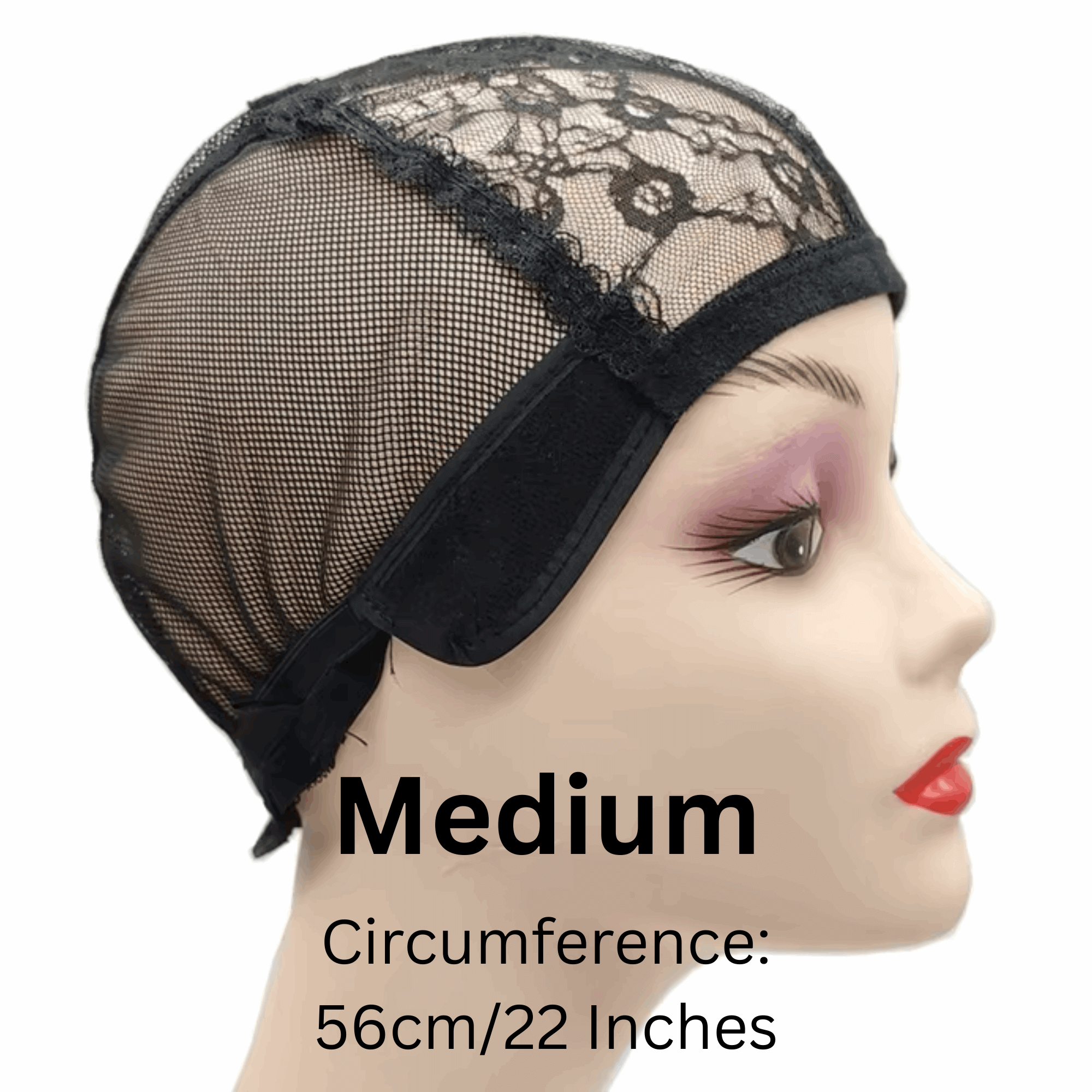 Full Net Weaving Wig Cap for Making Wig with Adjustable Strap - Black - Celegant Beauty