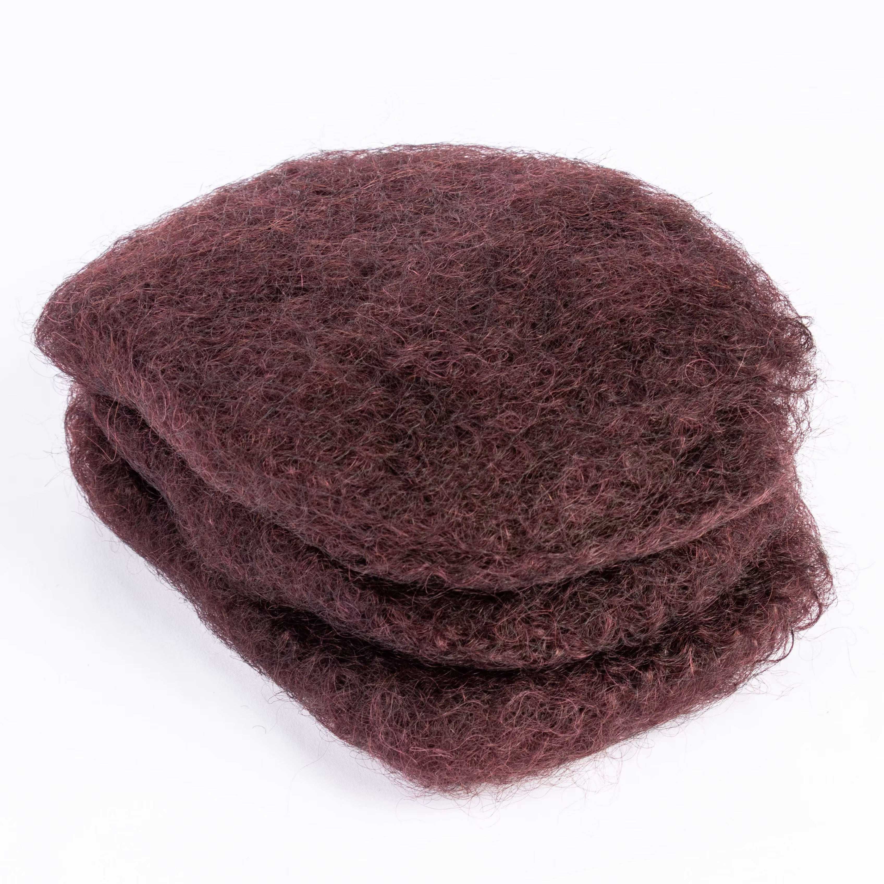 8" 50g 100% Human Hair Afro Bulk Extensions for Braiding & Micro Twists stacked in a natural color.