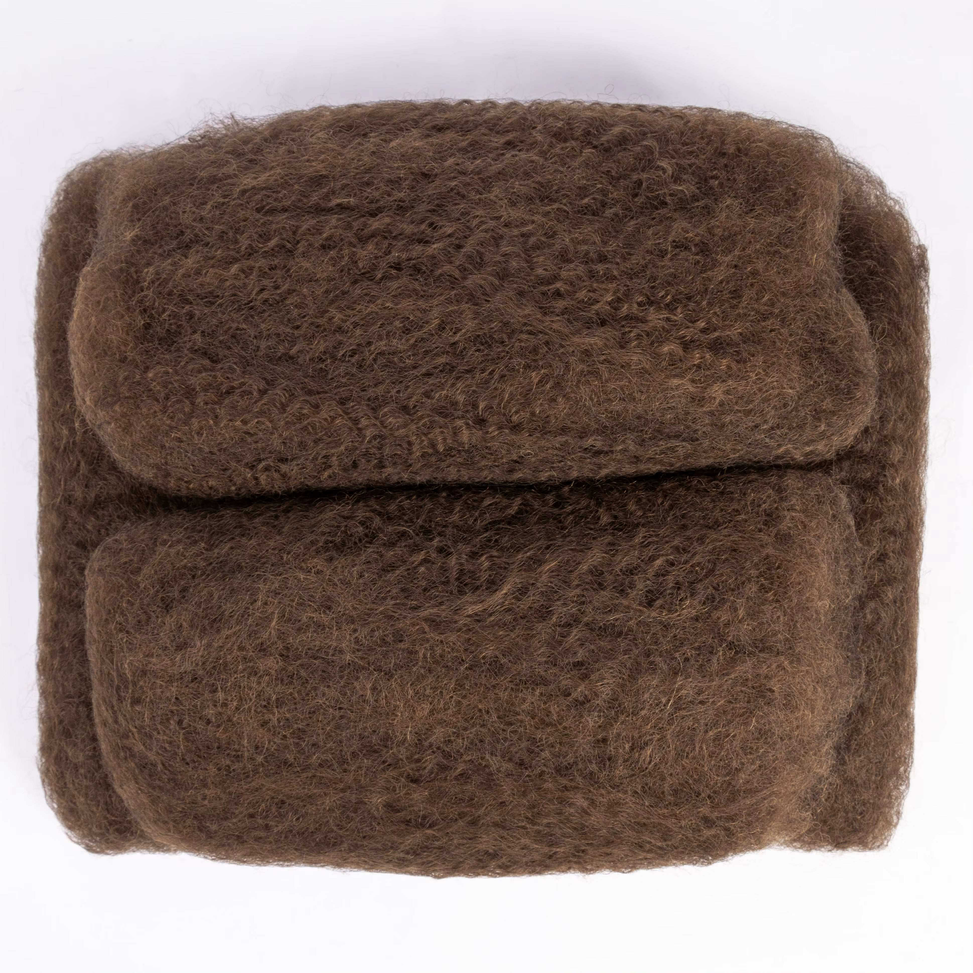 8" 50g 100% Human Hair Afro Bulk Extensions for Braiding & Micro Twists in natural color.