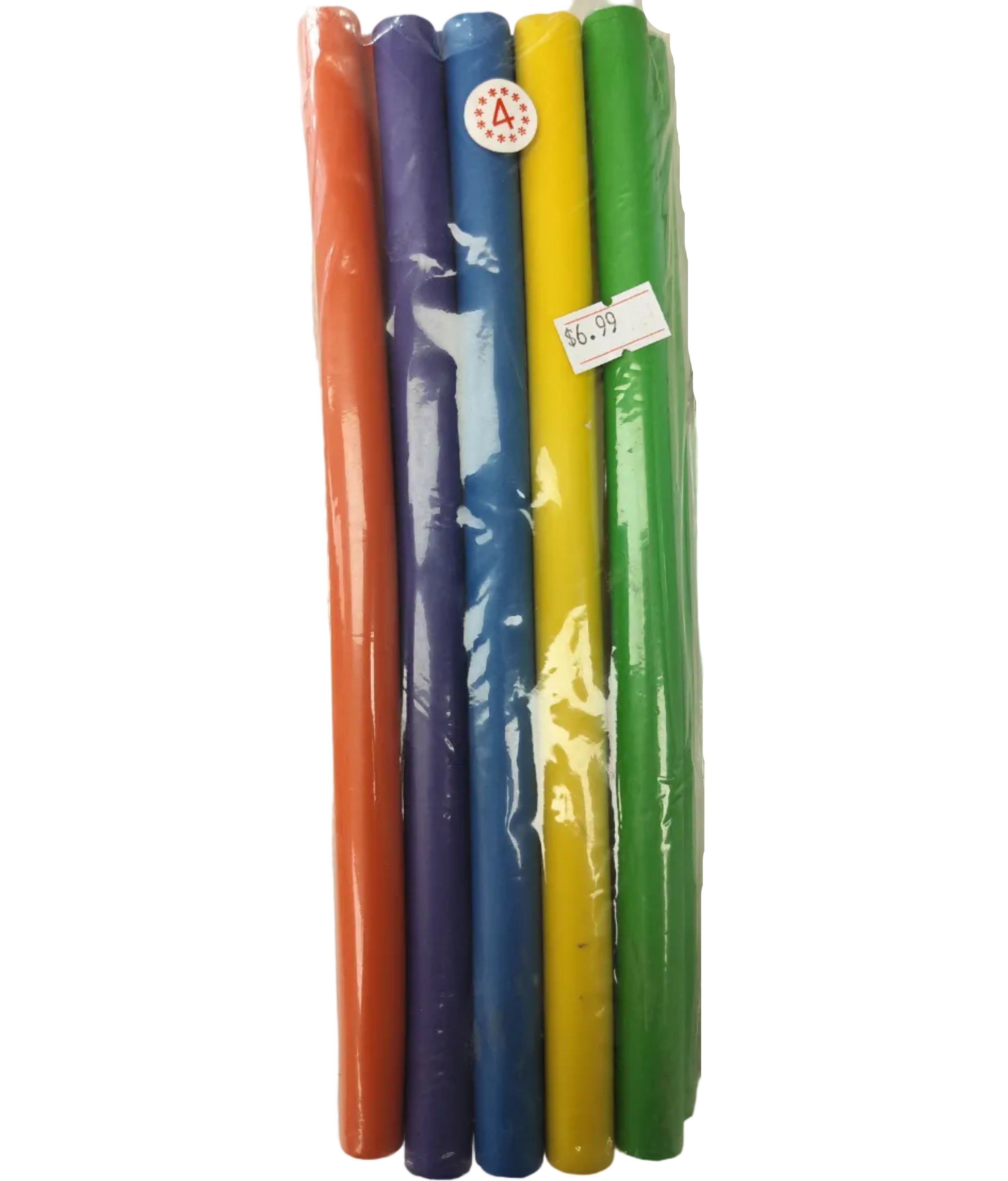 MULTICOLOR BENDABLE HAIR CURLER/ROLLERS - 10PCS