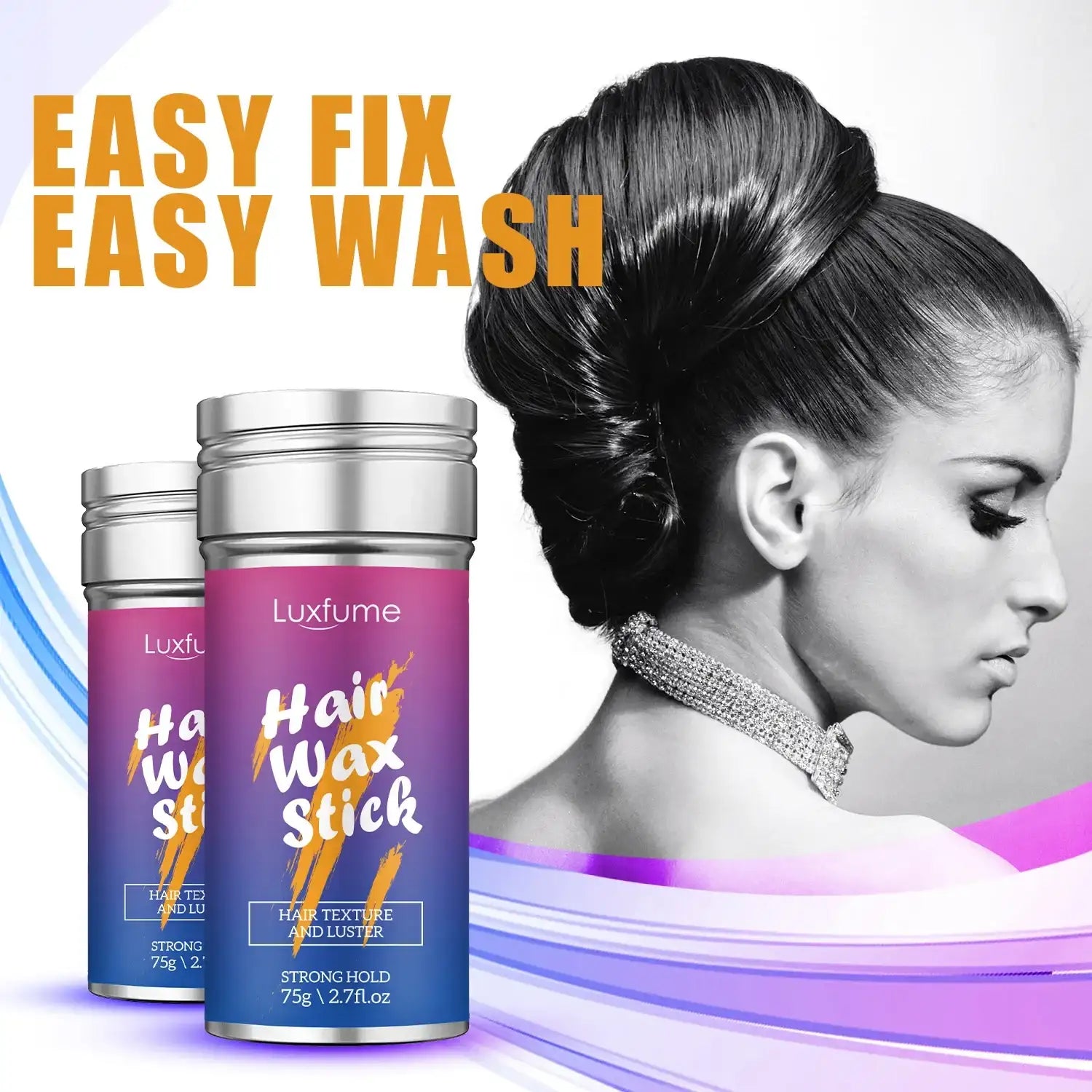 Luxfume Natural Vegan Hair Wax  Stick - 2.7oz - Celegant Beauty