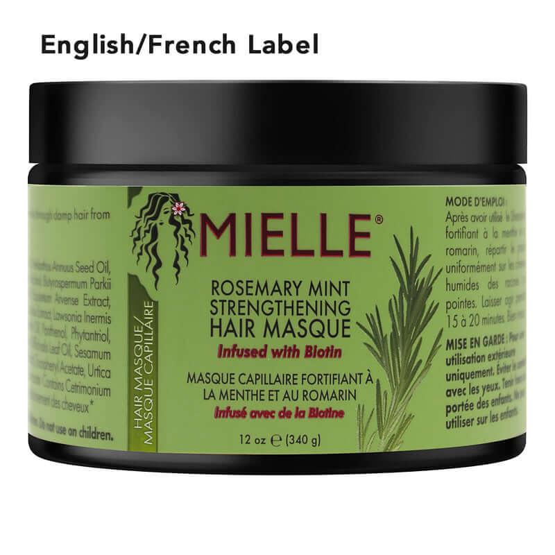 MIELLE Rosemary Mint Strengthening Hair Masque (12oz) - Celegant