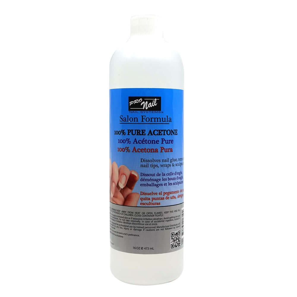 PRO NAIL Pure Acetone 16oz - Celegant Beauty