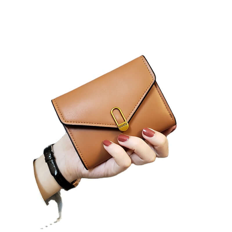 Quality Small PU Leather Credit Card Holder Short Wallet for Women - Celegant Beauty