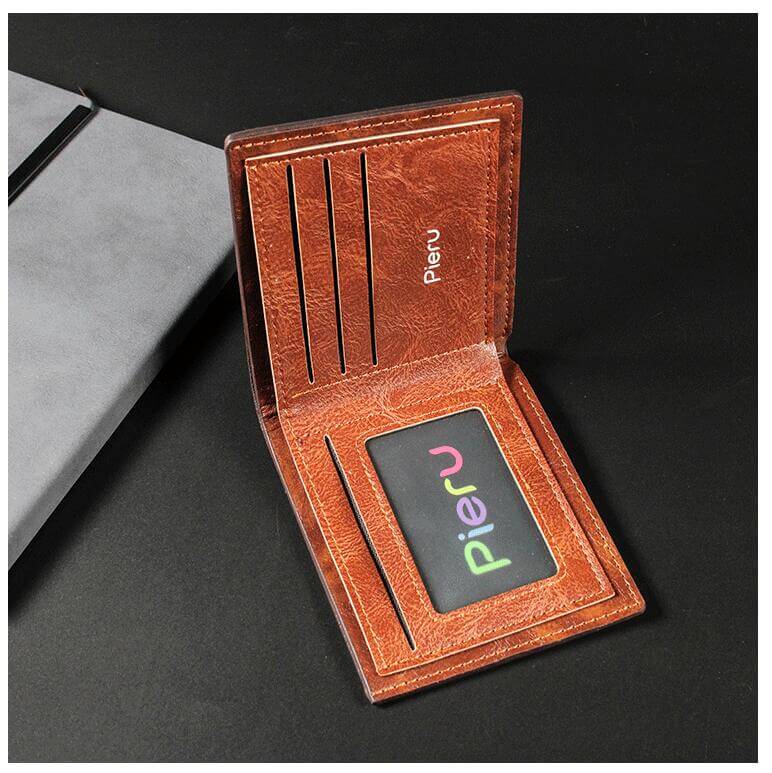Quality Soft PU Leather Fashion Men Short Wallet  with Money Clip - Celegant Beauty