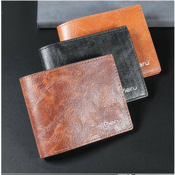 Quality Soft PU Leather Fashion Men Short Wallet  with Money Clip - Celegant Beauty